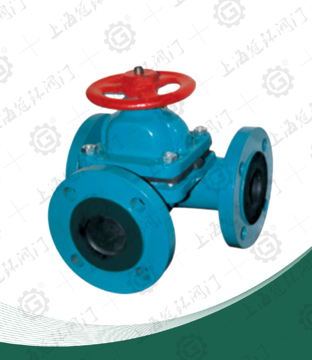 Three-way Fluorine Lined Diaphragm Valve